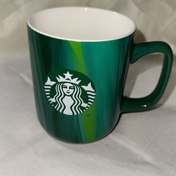 Starbucks 15 oz 443 ml Teal Green White SB Logo Coffee Tea Mug - Picture 1 of 4